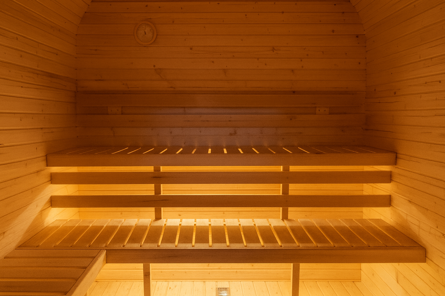 SAUNA OGRODOWA WOLA QUADRO QL 240cm złożona z piecem i oświetleniem ZŁOŻONA